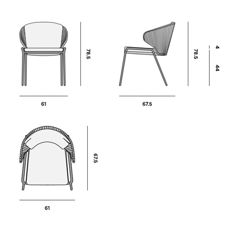 Radoc Outdoor Armchair by Manutti