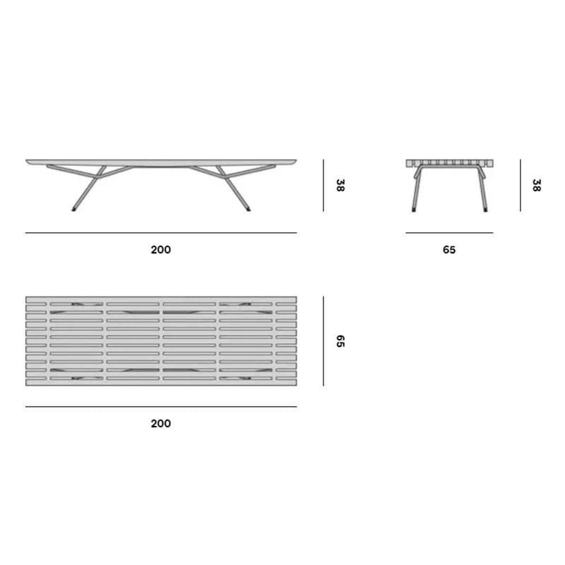 San Outdoor Bench by Manutti