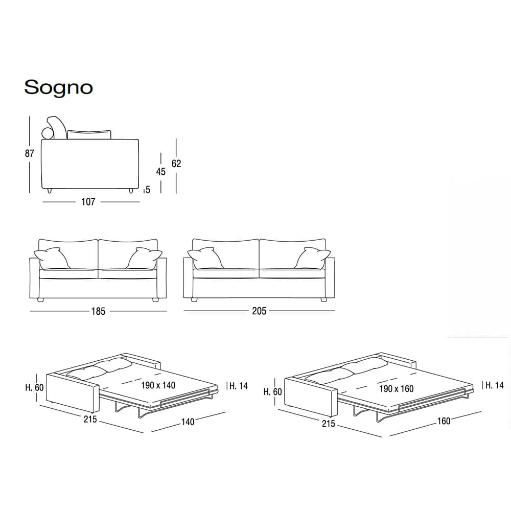 Sogno Sofa Bed by Marac