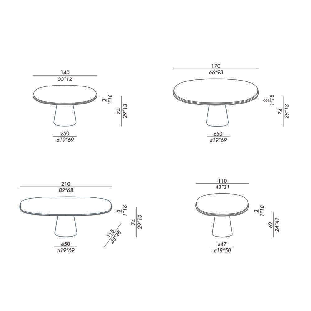 Owen Dining Table by Meridiani