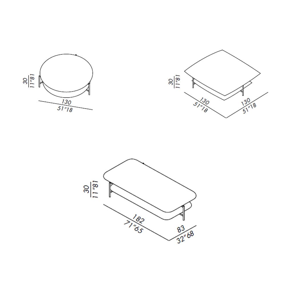 Adrian Coffee Table by Meridiani