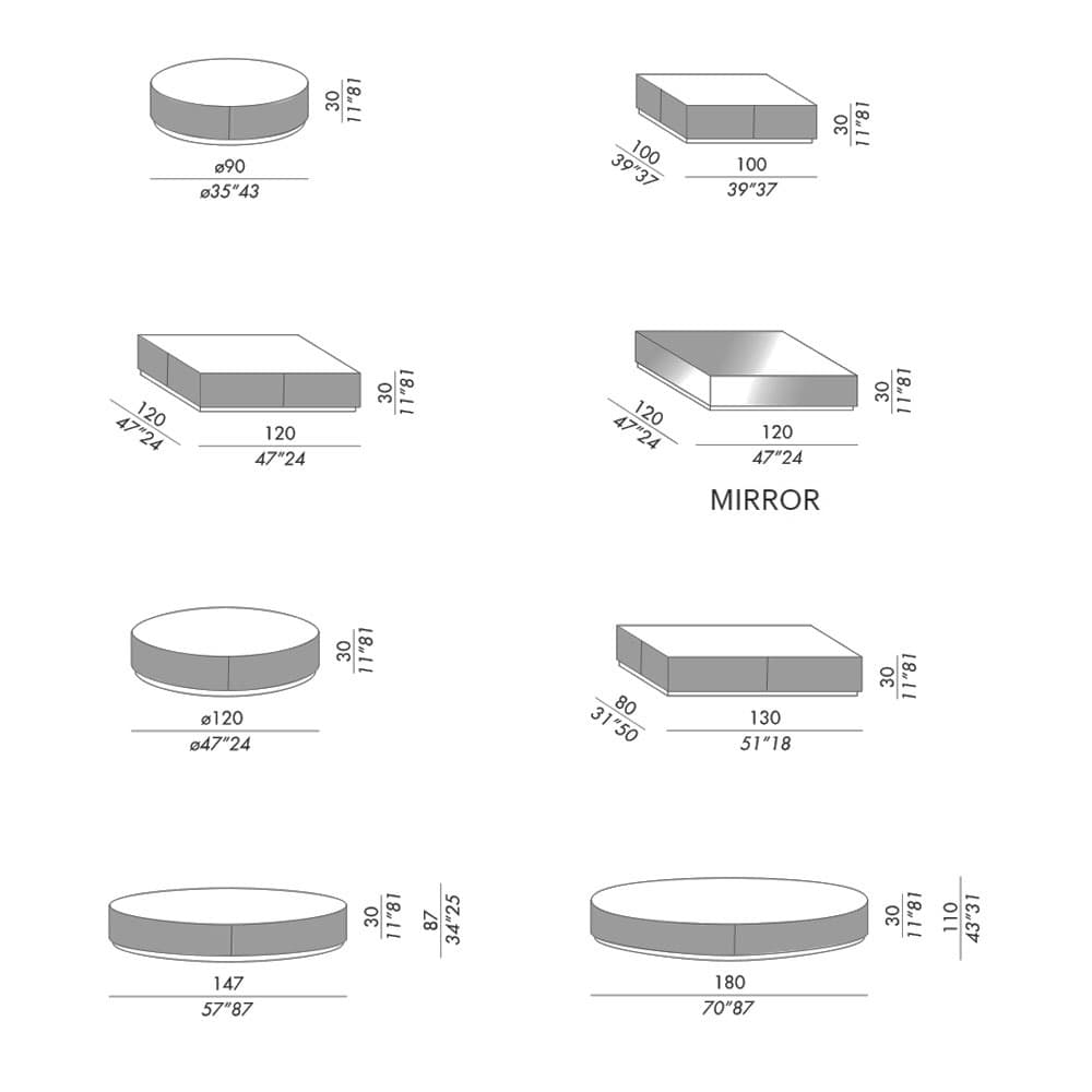 Belt Coffee Table by Meridiani