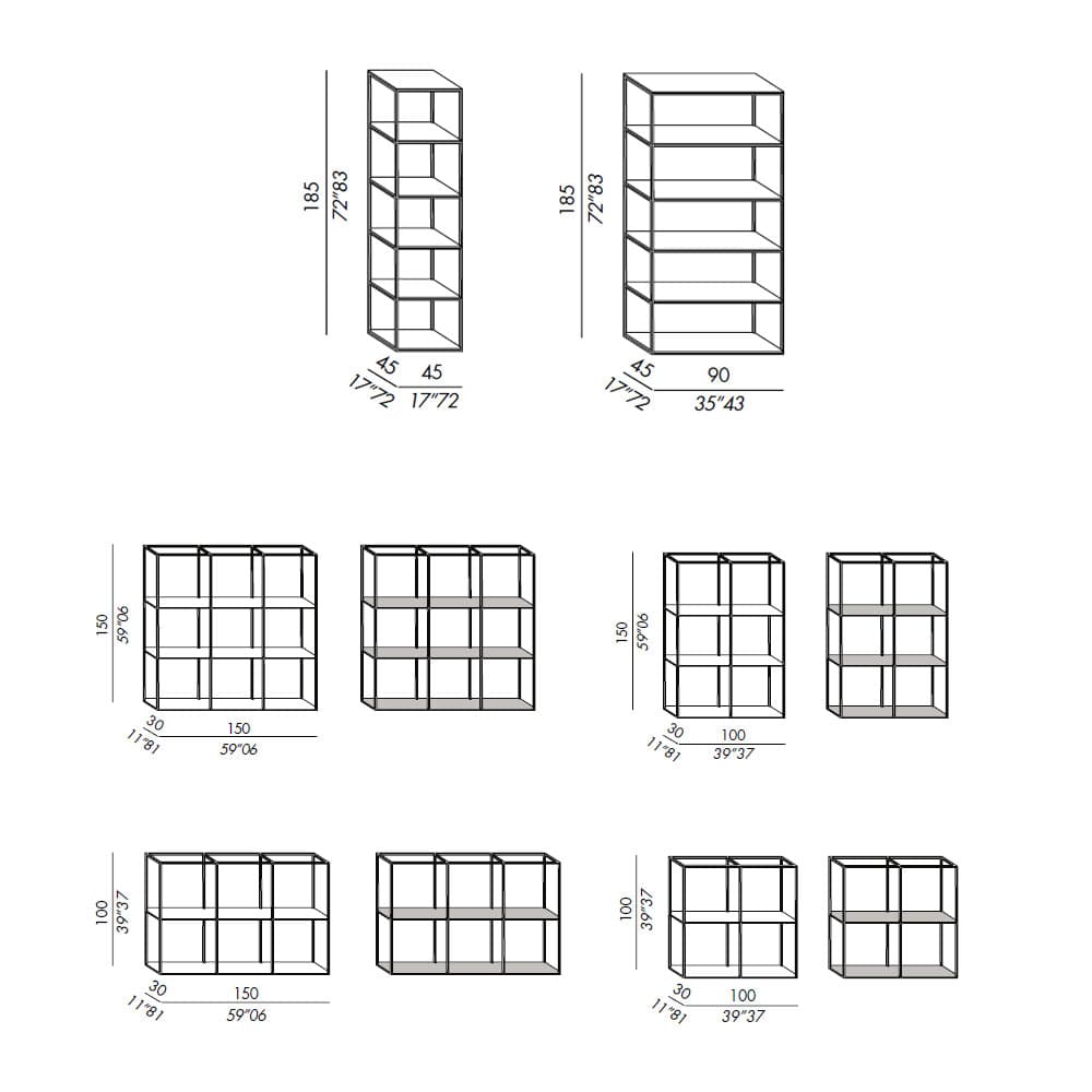 Hardy Bookcase by Meridiani