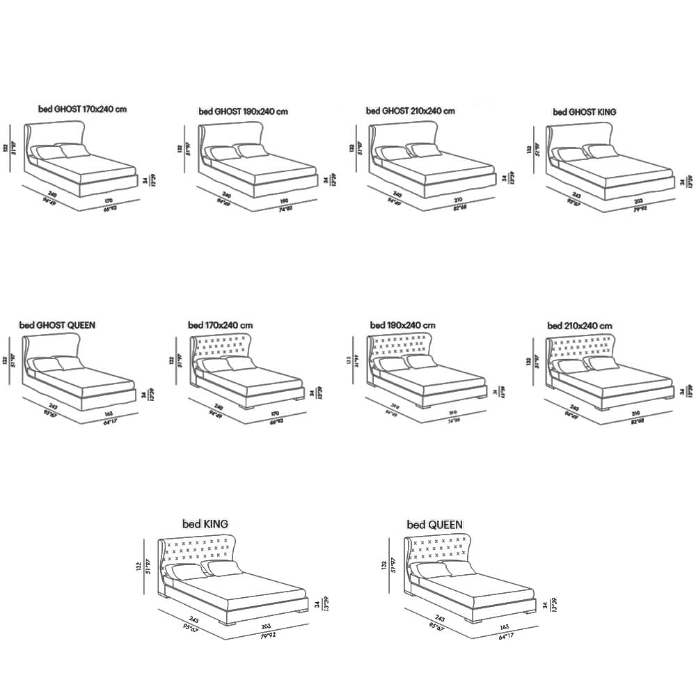 Lauren Double Bed by Meridiani