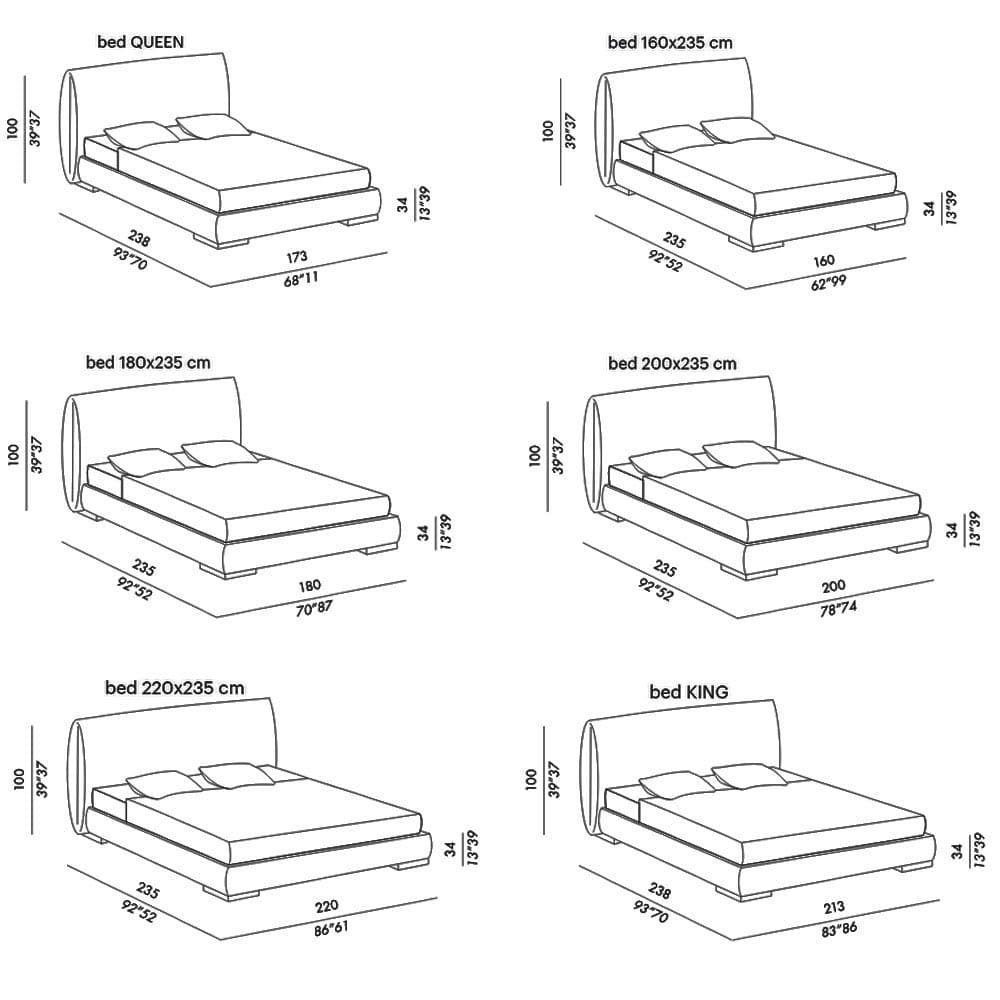 Scott Double Bed by Meridiani