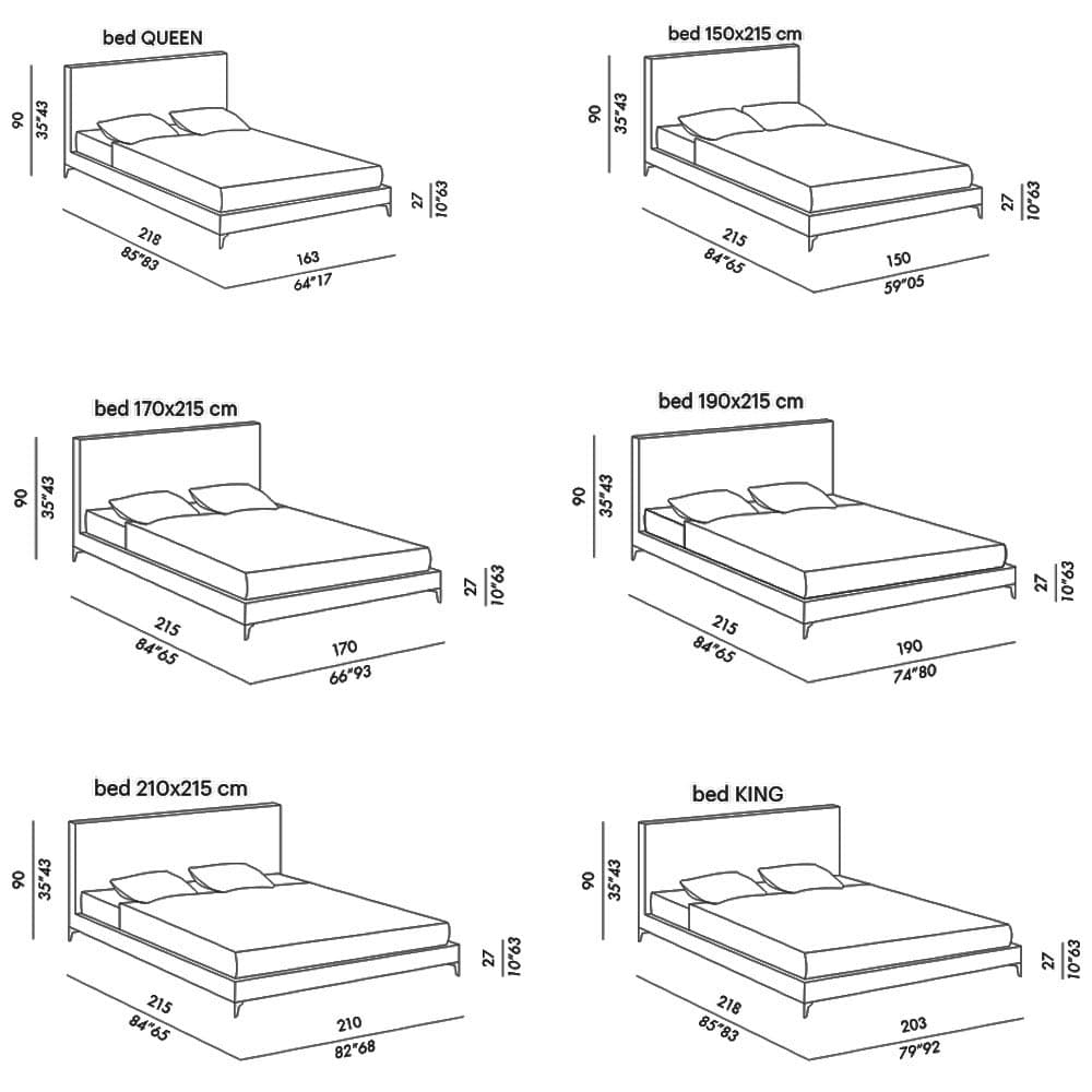 Stone Up Double Bed by Meridiani