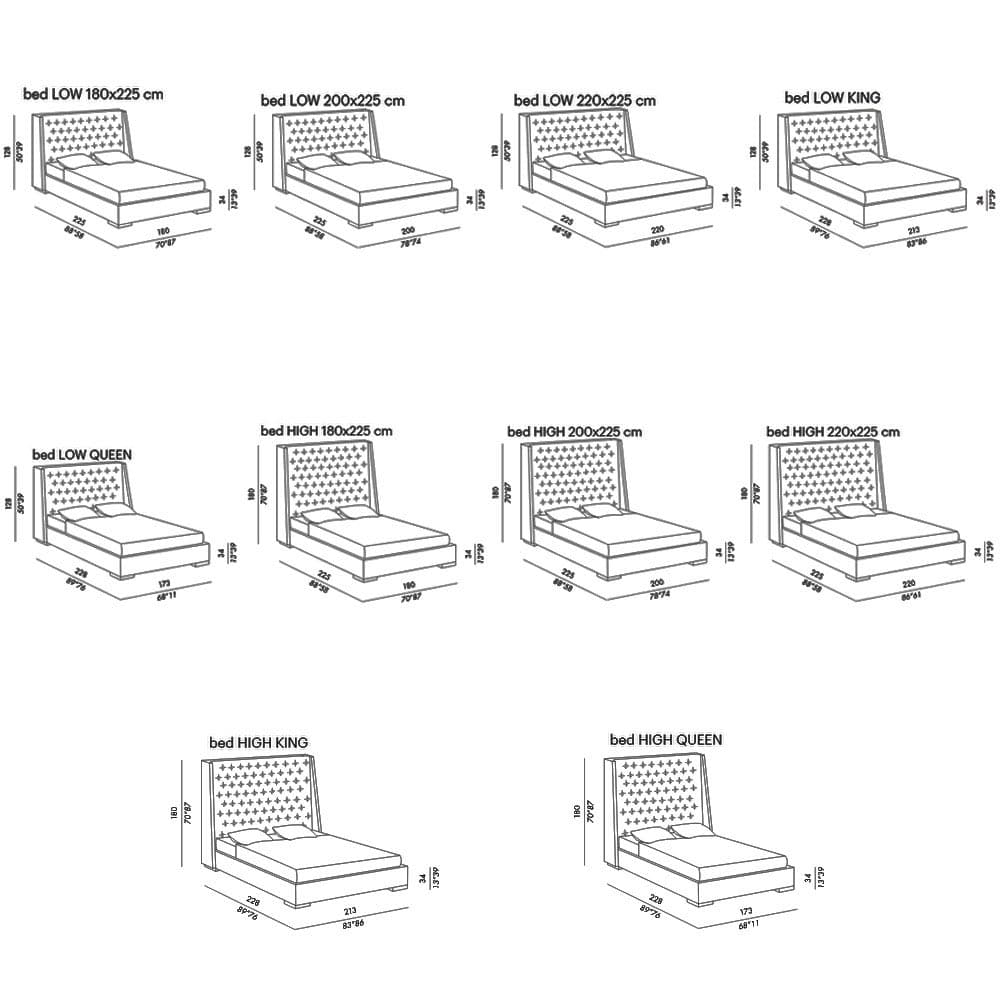 Turman Double Bed by Meridiani