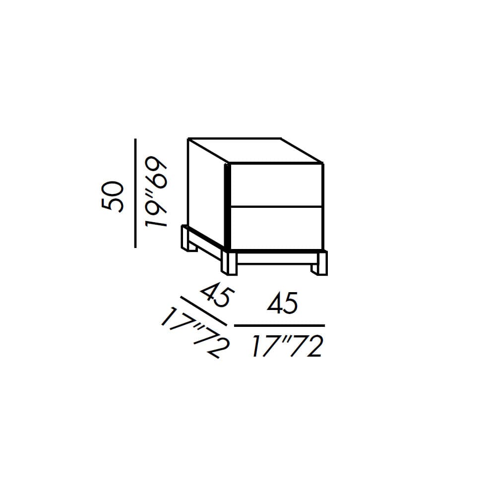 Douglas Bedside Table by Meridiani