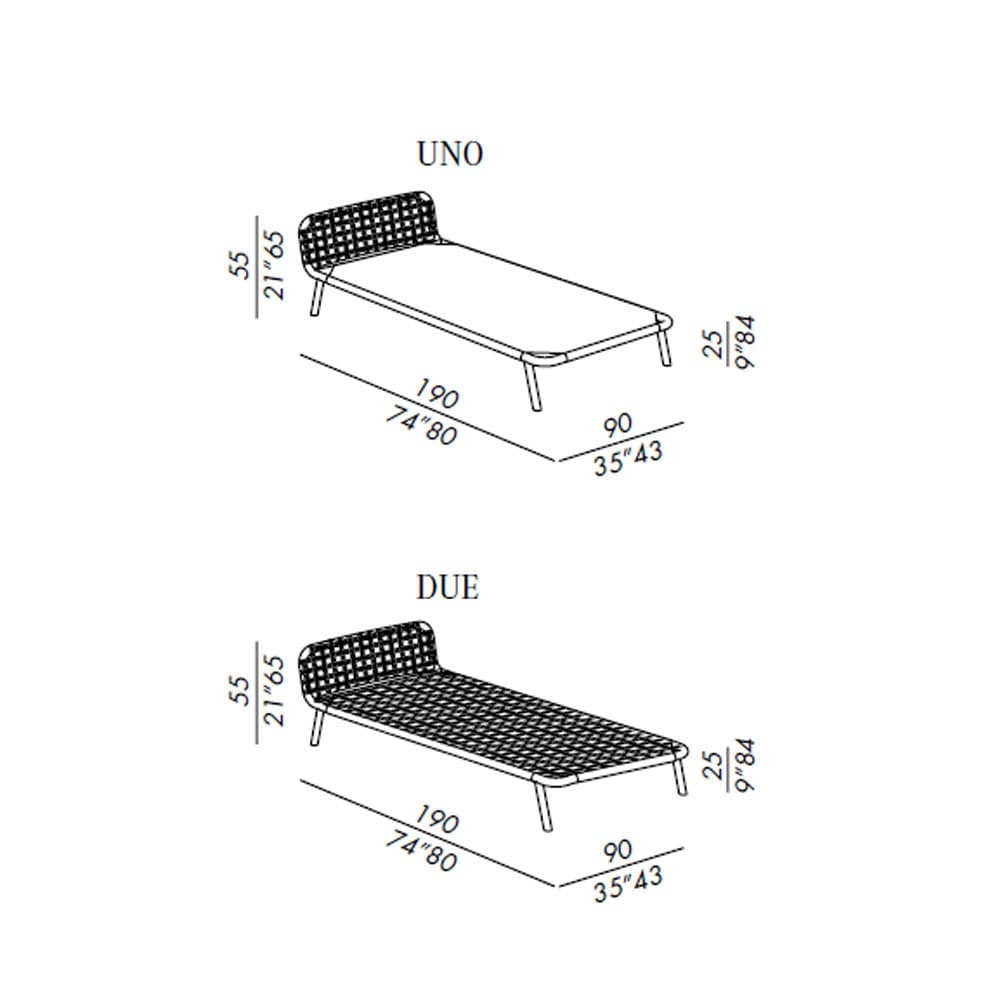 Noa Sun Lounger by Meridiani