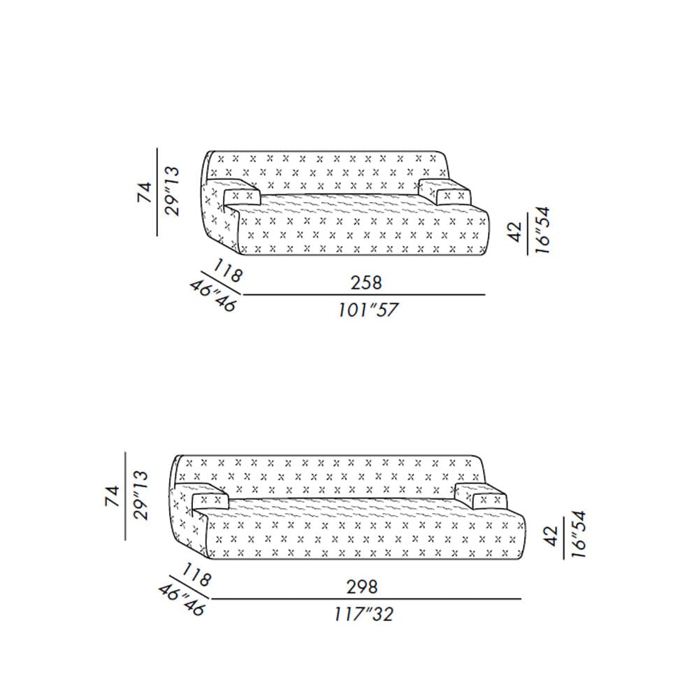 Norton Capitonne Sofa by Meridiani