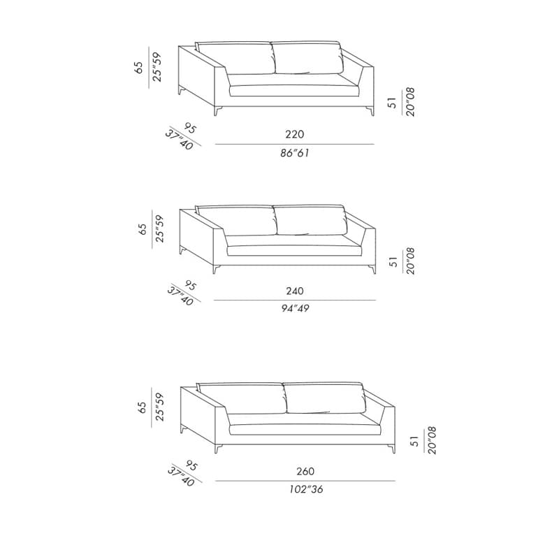 Louis Up Sofa by Meridiani