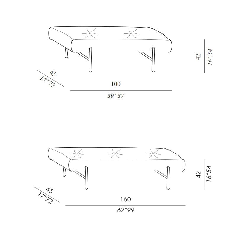 Nina Bench by Meridiani