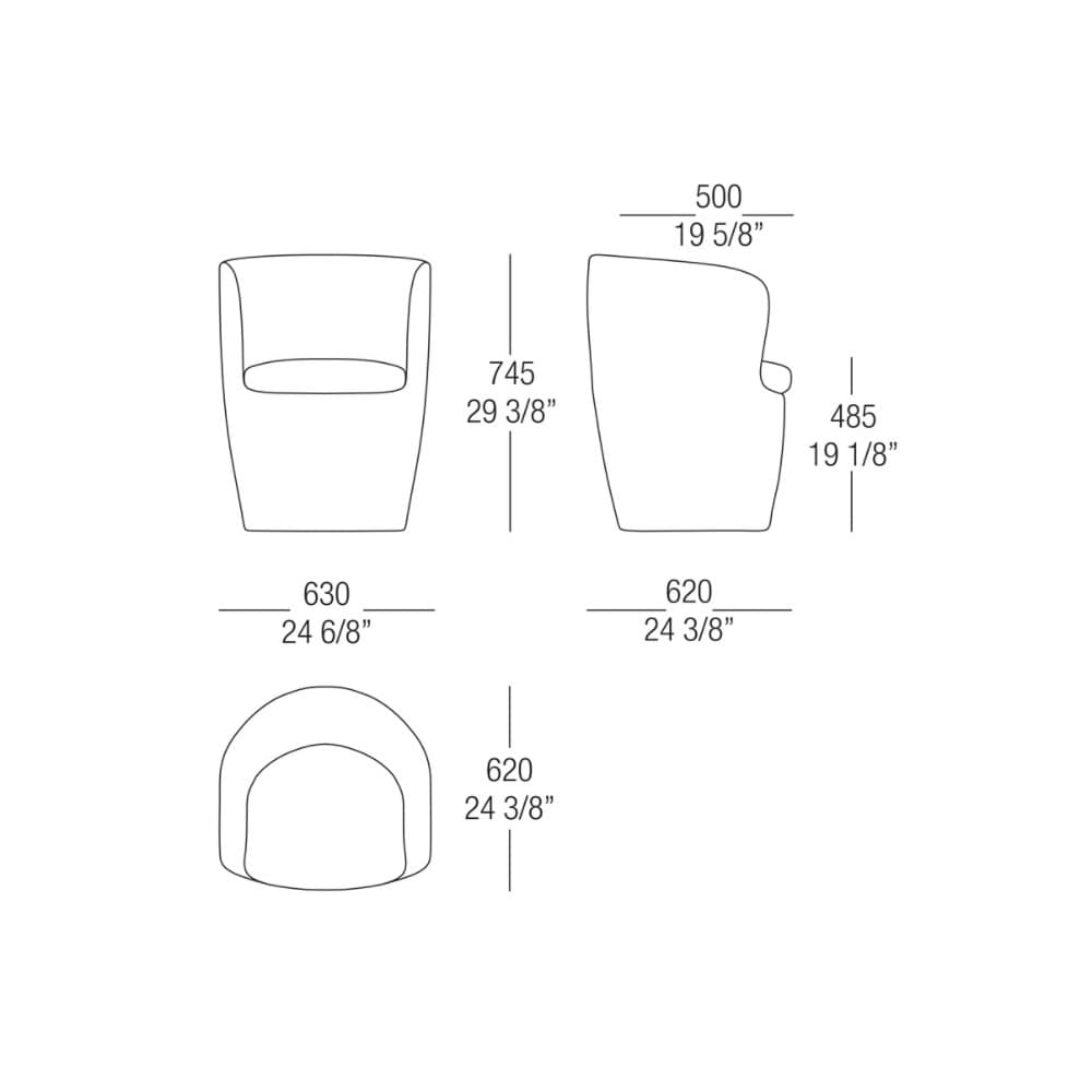 Surface Armchair by Misura Emme