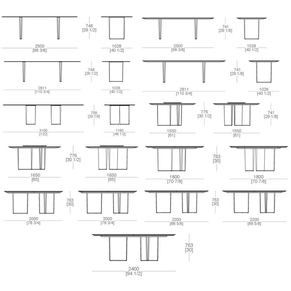 Ala Dining Table by Misura Emme