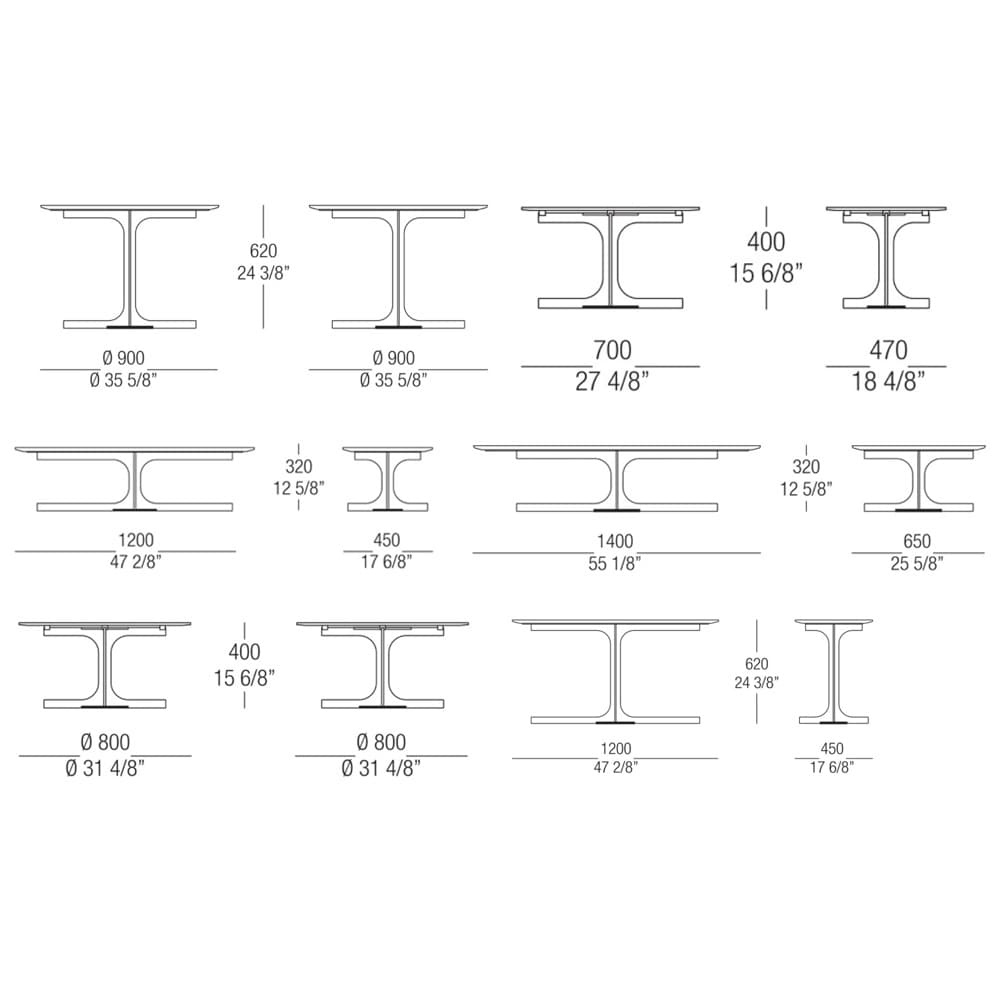 Janus Lounge Dining Table by Misura Emme