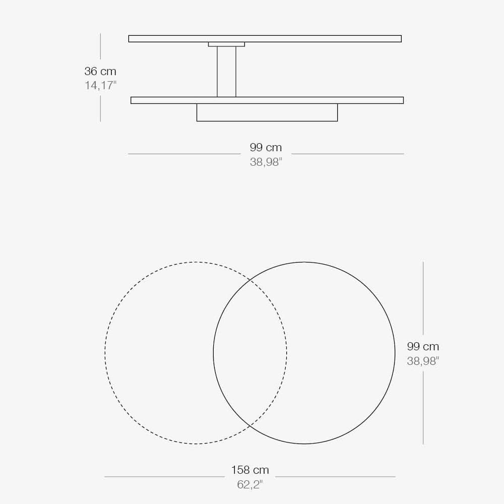 Dolcevita Extending Coffee Table by Naos