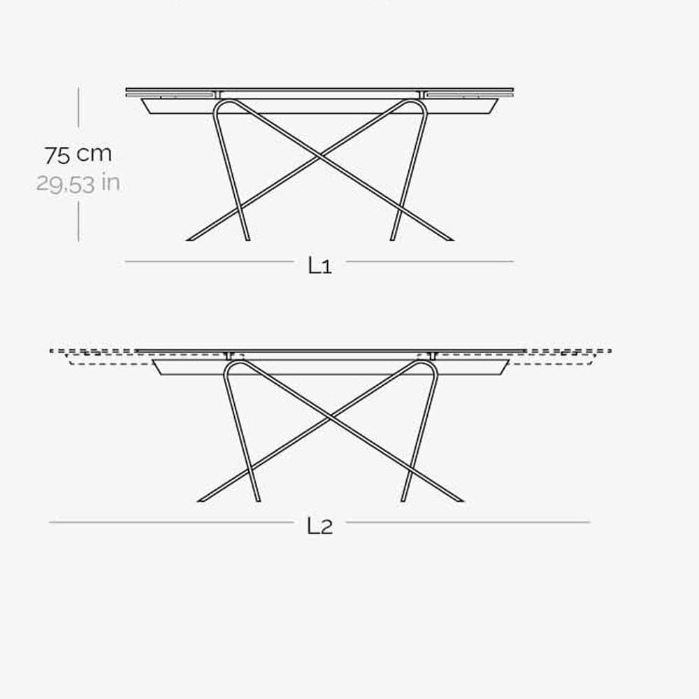 Double Extending Dining Table by Naos