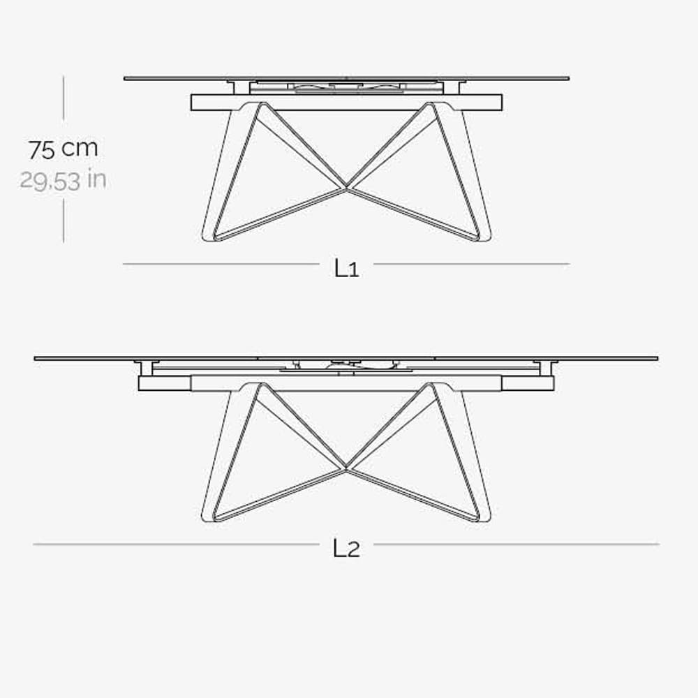 Flocon Extending Dining Table by Naos