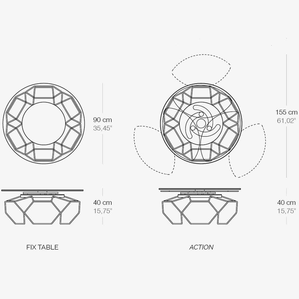 Hive Extending Coffee Table by Naos