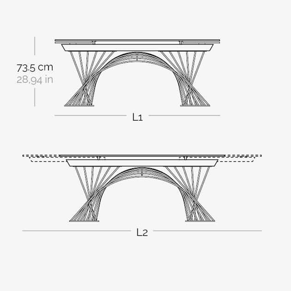 La Tour Extending Dining Table by Naos