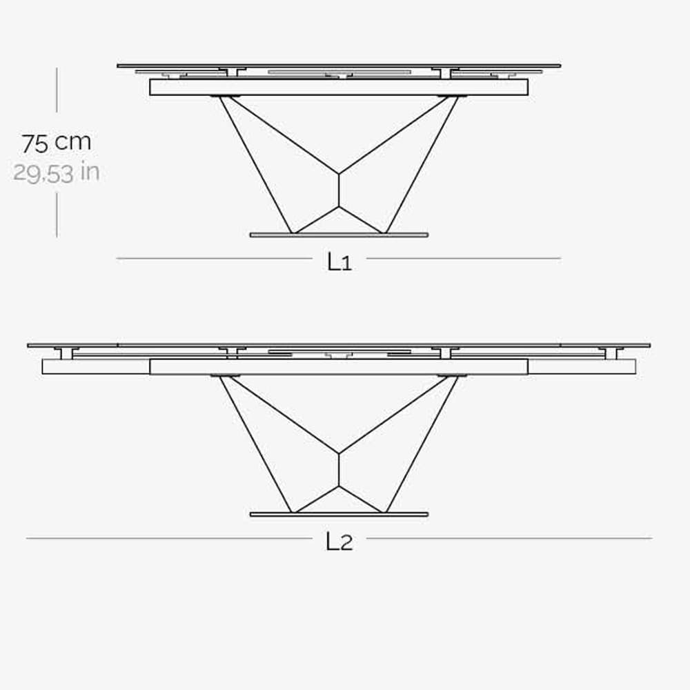 Volare Extending Dining Table by Naos