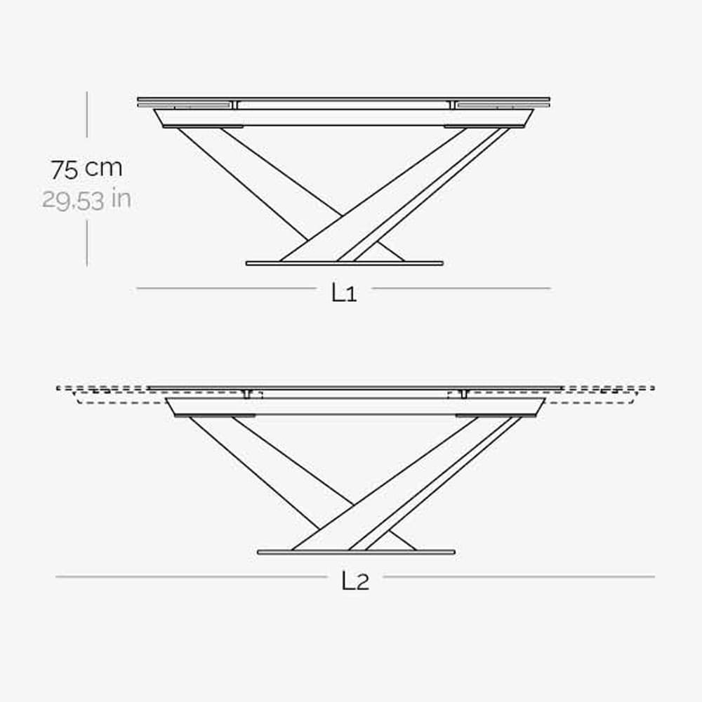 Zeus Extending Dining Table by Naos