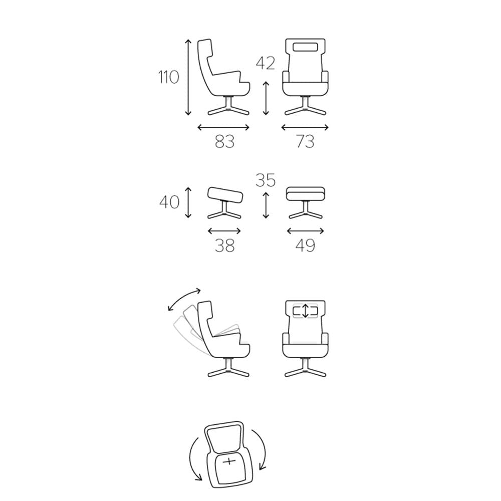 Myplace Swivel Chair | Naustro Unwind Collection | FCI London