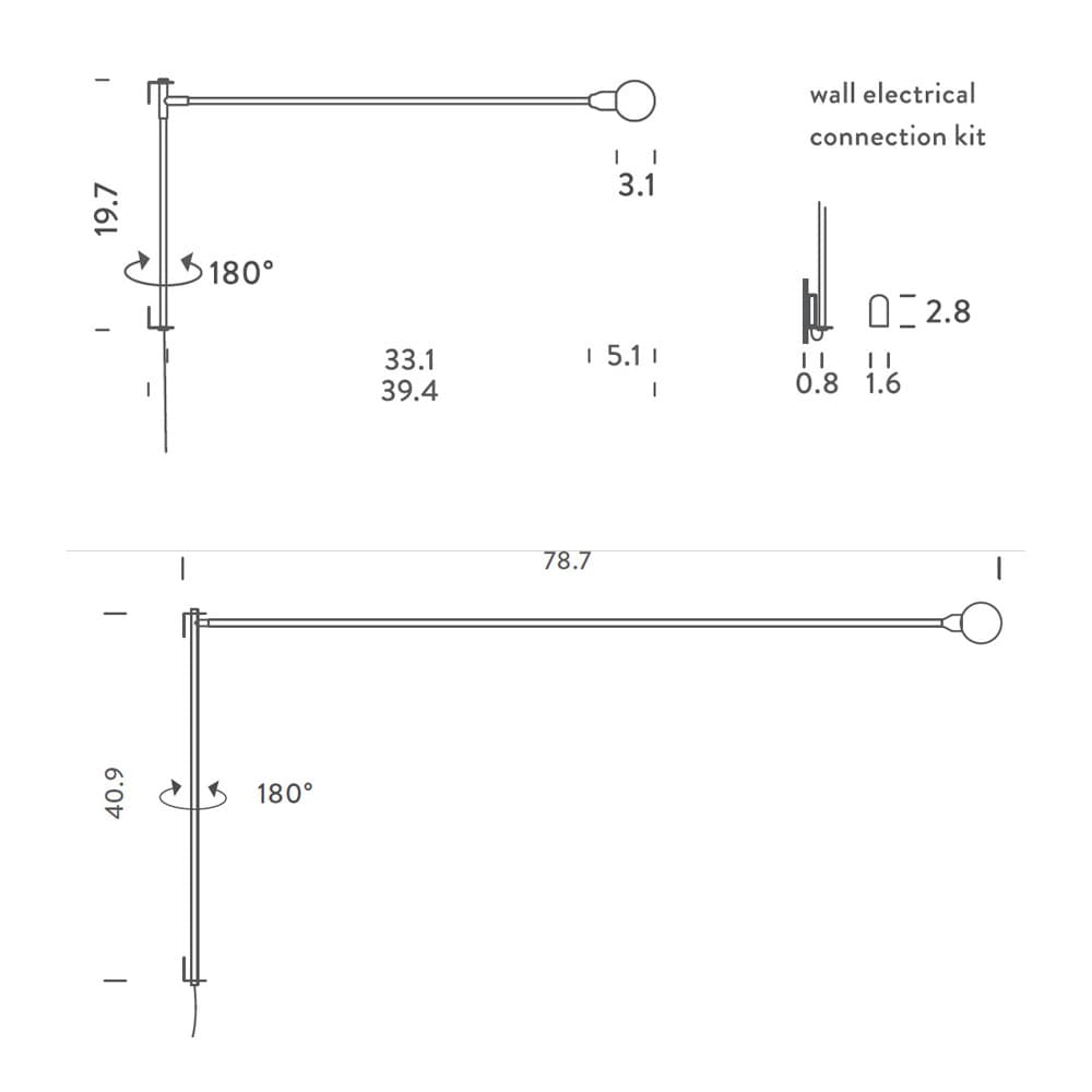 Potence Pivotante Wall Lamp by Nemo