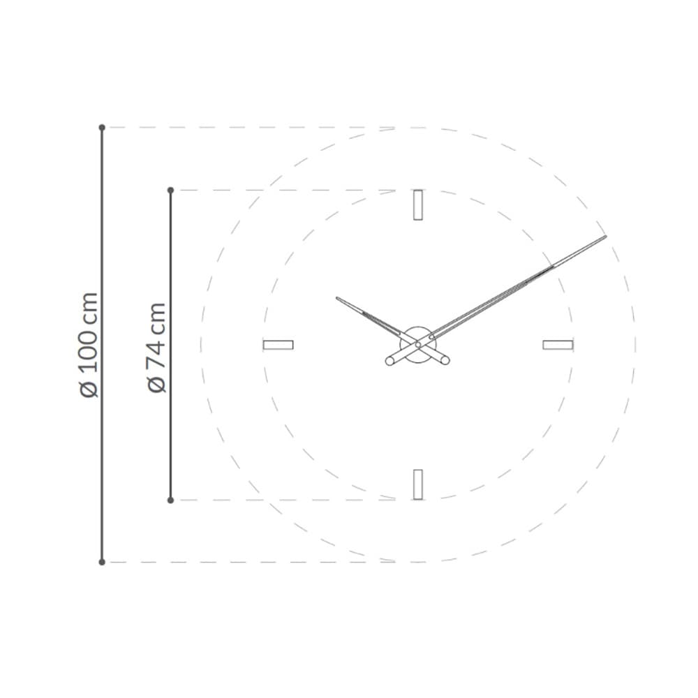 Heel 4 Clock by Nomon Clocks