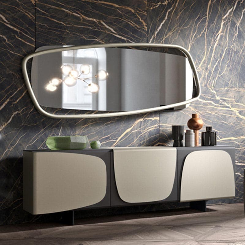 Golden Wood Mirror by Ozzio Italia