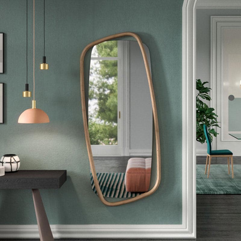 Golden Wood Mirror by Ozzio Italia