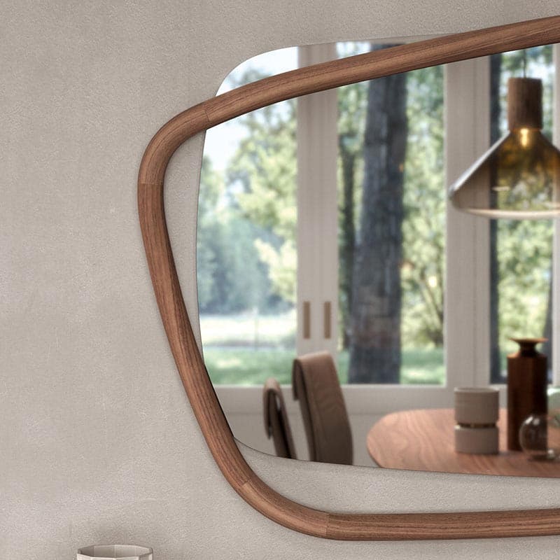 Golden Wood Mirror by Ozzio Italia