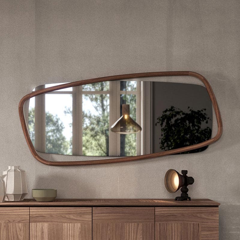 Golden Wood Mirror by Ozzio Italia