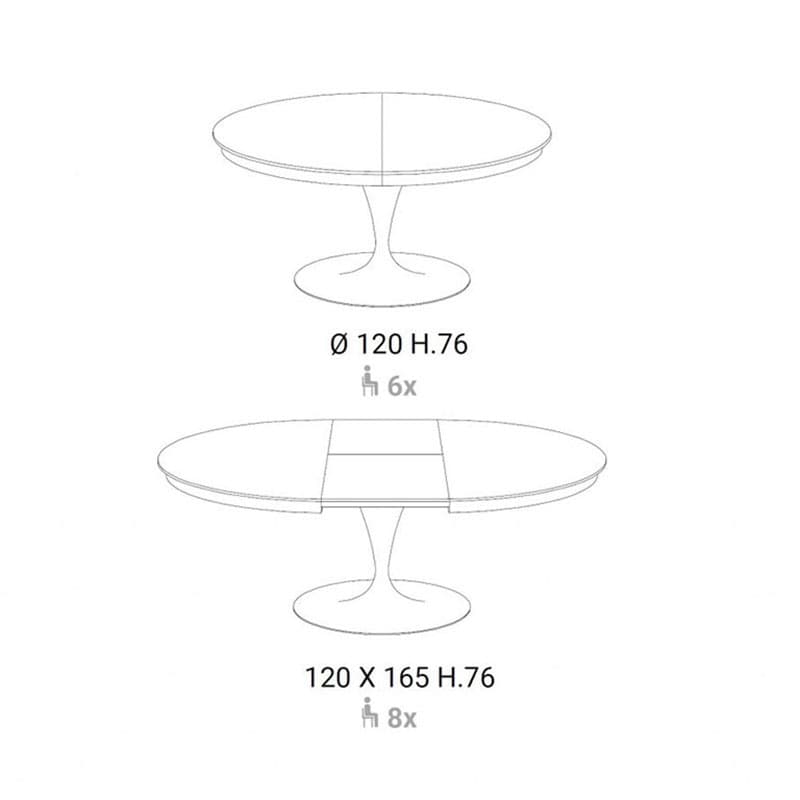 Eclipse Wood Extending Tables by Ozzio Italia