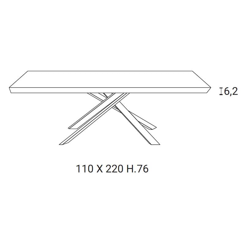 4X4 Fixed Dining Table by Ozzio Italia