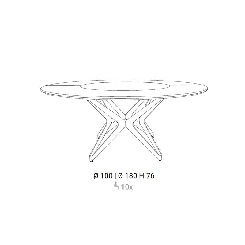 Dna Dining Table by Ozzio Italia