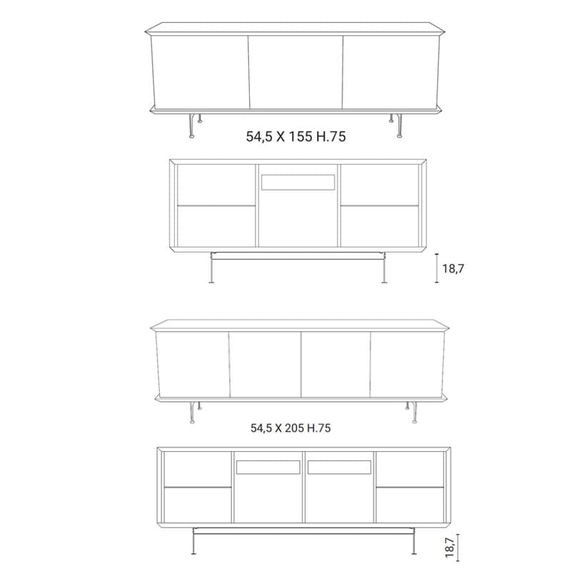 Brera Sideboard by Ozzio Italia