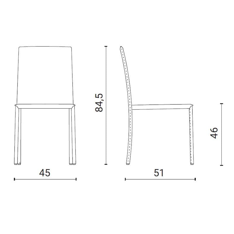 Lunette Dining Chair by Ozzio Italia