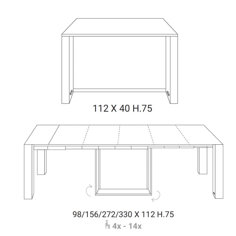 A3 Console Table by Ozzio Italia