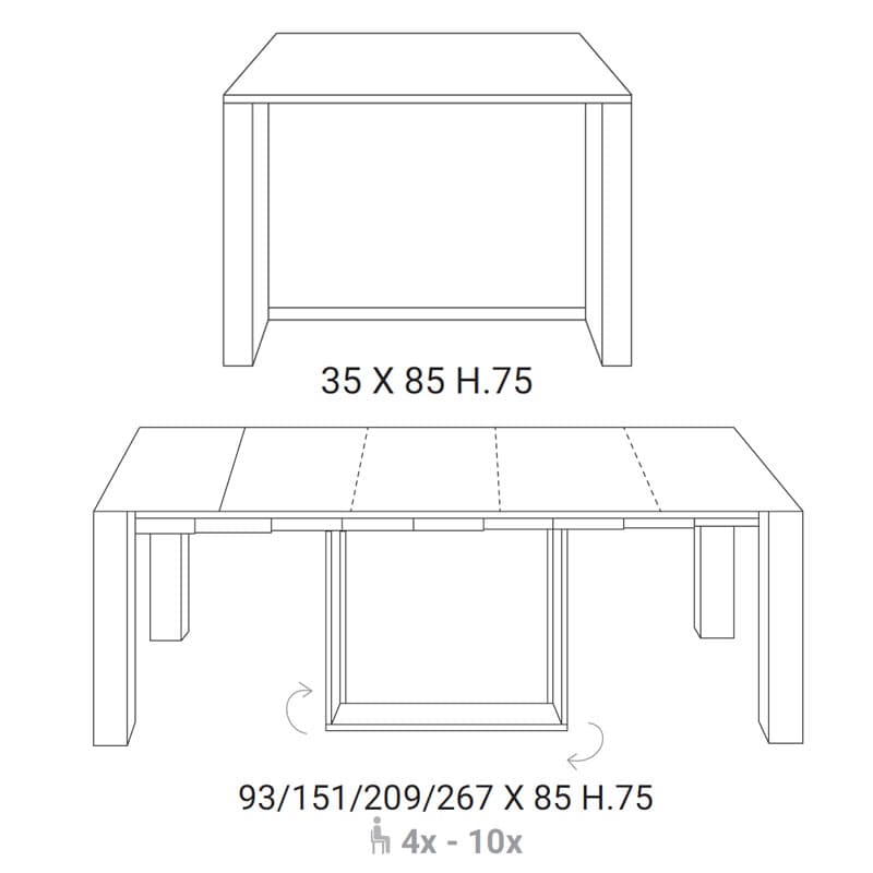 A4 Console Table by Ozzio Italia