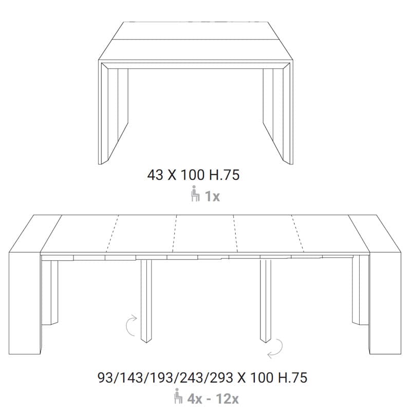 Goliath Console Table by Ozzio Italia