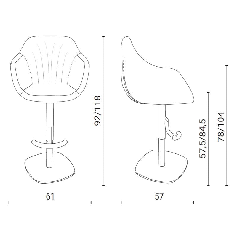 Boris Bar Stool by Ozzio Italia