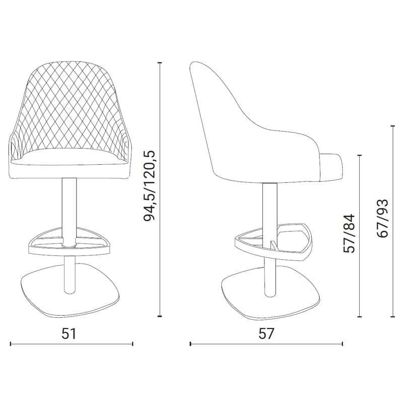 Dylan Bar Stool by Ozzio Italia