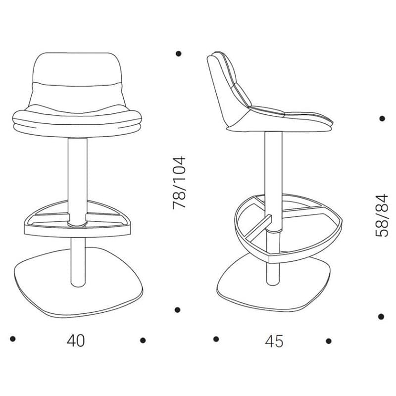 Marlon Bar Stool by Ozzio Italia