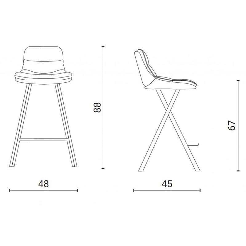 Milo Bar Stool by Ozzio Italia