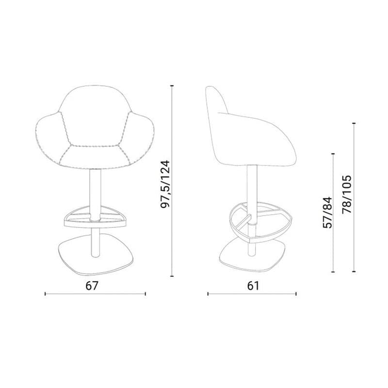 Oscar Bar Stool by Ozzio Italia