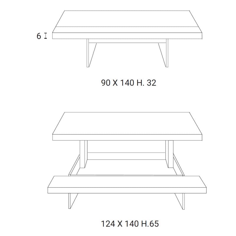 Markus Coffee Table by Ozzio Italia