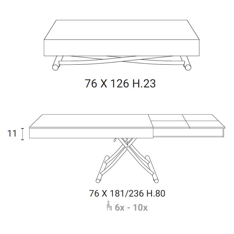 Newood Coffee Table by Ozzio Italia