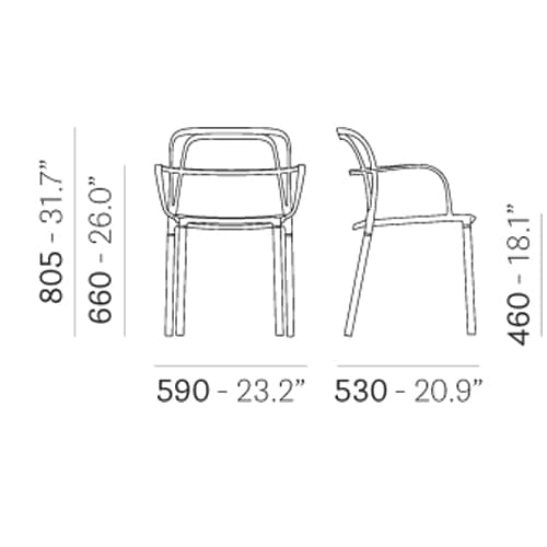 Intrigo 3715 Armchair by Pedrali