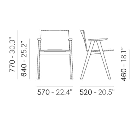 Osaka 2815 Armchair by Pedrali